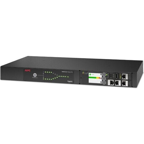 Tweedekans APC Automatische Overdrachtsschakelaar AP4423A – Voorzien Van LCD Kleurendisplay En Overspanningsbeveiliging En 1U Rackmontage – Voor Serverkasten En Datacenters – Zwart Metaal En Kunststof – 3700 VA