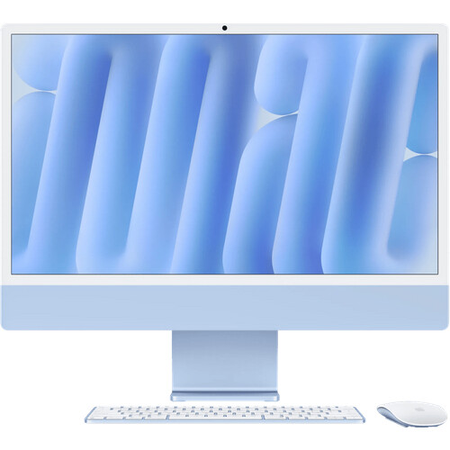 Tweedekans Apple iMac 24 inch M4 (10 core CPU/10 core GPU) 16GB/256GB Blauw QWERTY