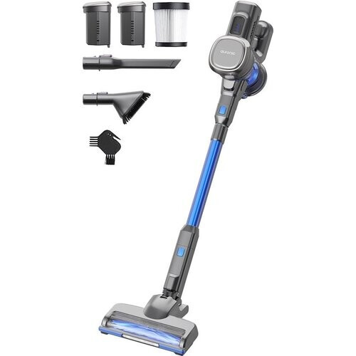 Tweedekans Auronic Steelstofzuiger - Draadloos - Zonder Zak - Op Accu - Zelfstaand - 220W - Extra Batterij - Vacuum Cleaner - Grijs/Blauw