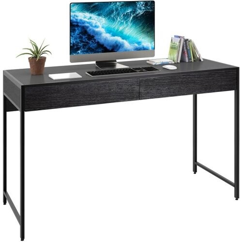 Tweedekans Coast Desk Computertafel Office Tafel PC Tafel Werktafel met 2 laden zwart