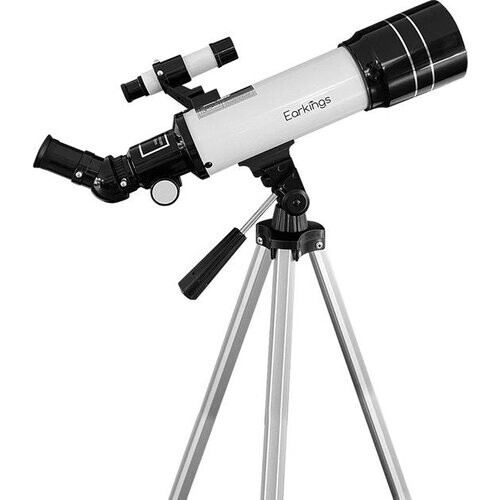 Tweedekans Earkings Telescoop Sterrenkijker 70/400 mm voor Kinderen, Beginners en Gevorderden - Inclusief Statief, Opbergtas, Twee Lenzen 25mm & 10mm en Barlow Lens, Telefoon Houder voor Foto’s - f/5.7 Magnificatie