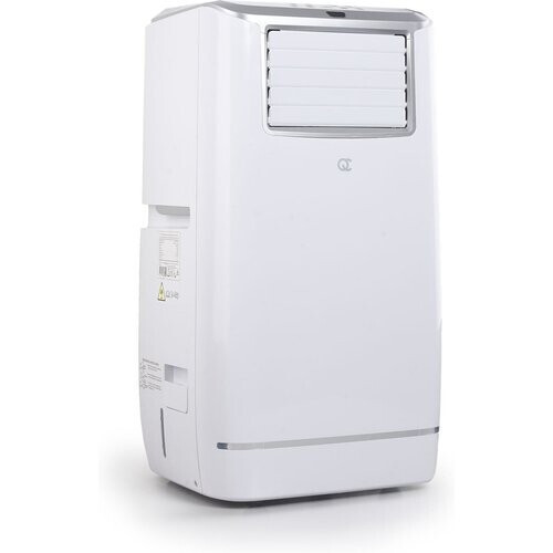 Tweedekans FlinQ Slimme Mobiele Airco Met Afvoerslang - 13.000 BTU - Stille Slaapfunctie - Verkoelt tot 50m2 - Met App en Afstandsbediening - 41.5 x 41.8 x 79 cm - Wit