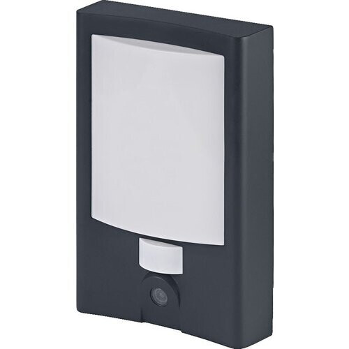 Tweedekans LEDVANCE SMART+ buitenwandlamp + huisnummer & camera, warm witte LED-lamp (3000K), hoogwaardige polycarbonaat behuizing in donkergrijs, ingebouwde speaker, geheugenkaart, slimme wifi-technologie
