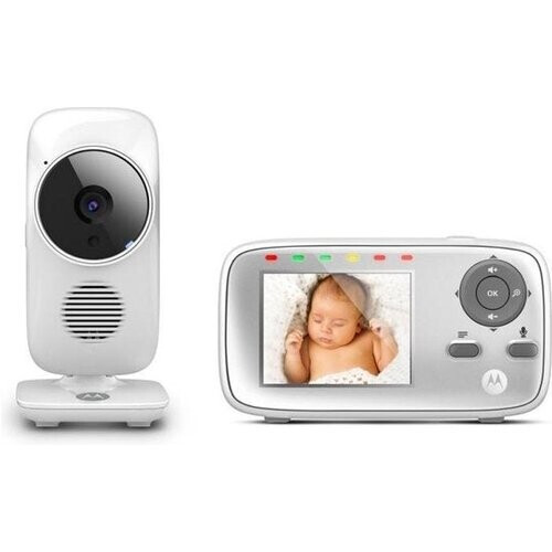 Tweedekans Motorola - MBP-483 Babyfoon met camera 2.8" - Met kleurenscherm - Bluetooth connection - Wit