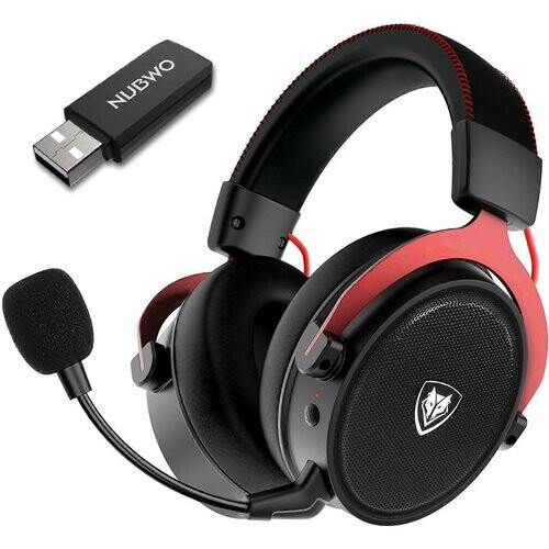 Tweedekans NUBWO G07 Gaming Headset Wireless Headphone Zwart/Rood